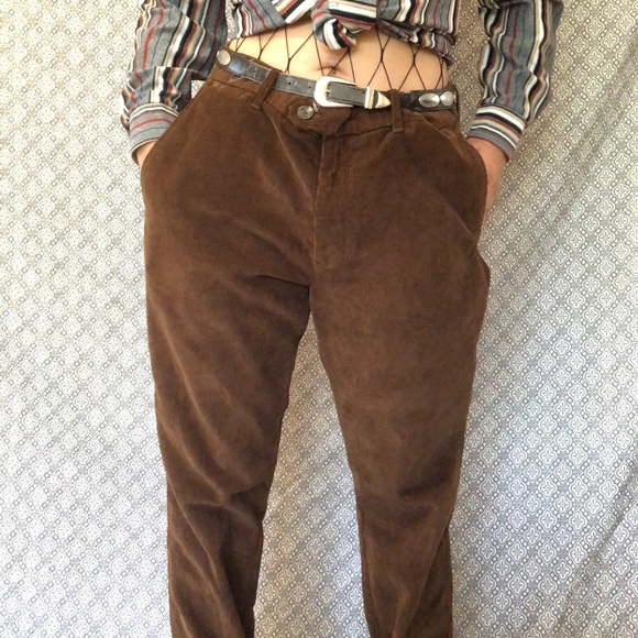 Oversized brown suede pants - Picture 1 of 4